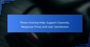 Nápověda k hostování fotografií: Podpůrné kanály, doby odezvy a spokojenost uživatelů