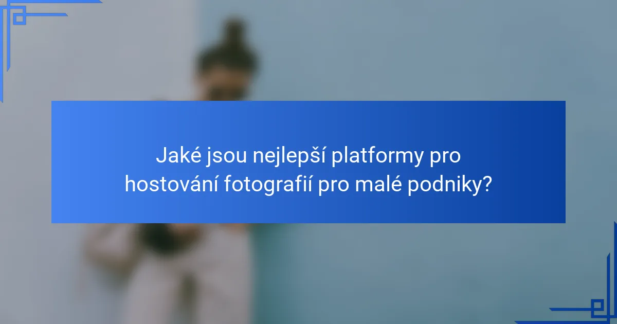 Jaké jsou nejlepší platformy pro hostování fotografií pro malé podniky?