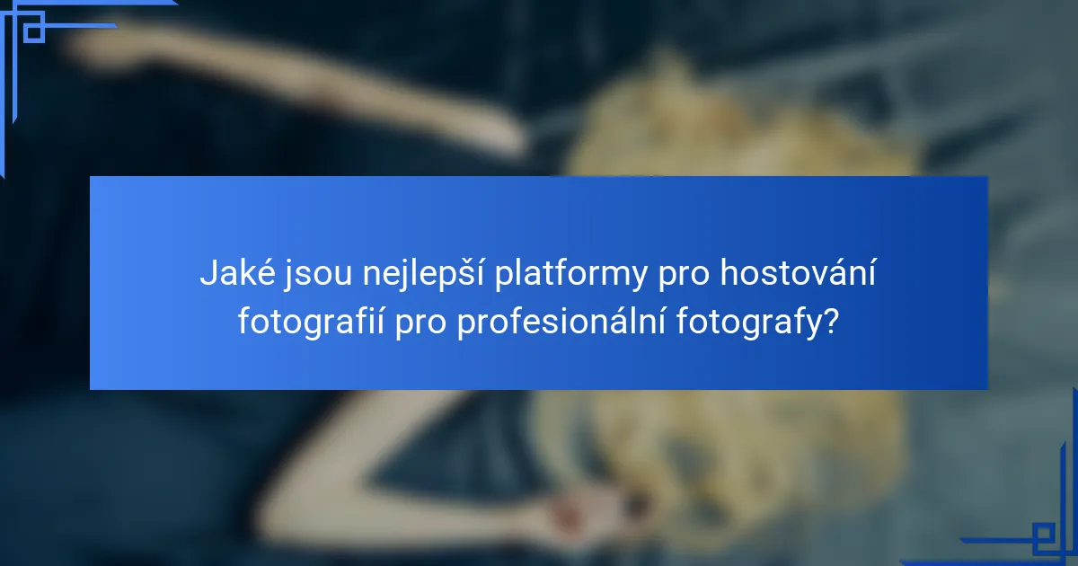 Jaké jsou nejlepší platformy pro hostování fotografií pro profesionální fotografy?